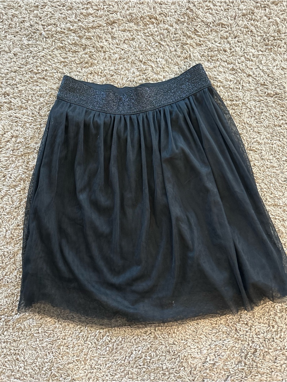 Maurices Black Tulle Skirt with Shimmery Waistband